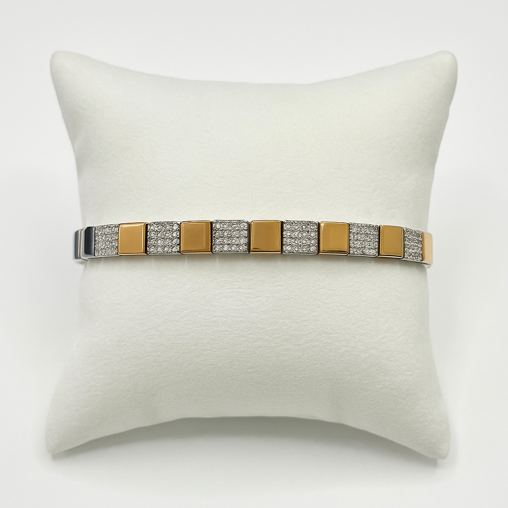 92.5% Sterling Silver Luxe Grid Bracelet