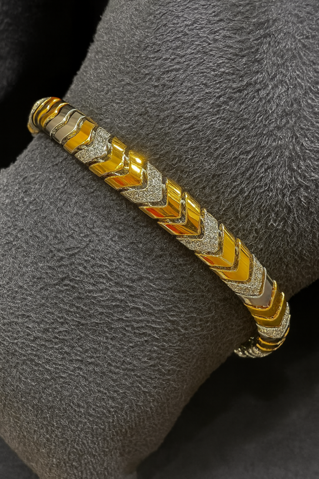 Textured Link Sterling 92.5% Silver Bracelet