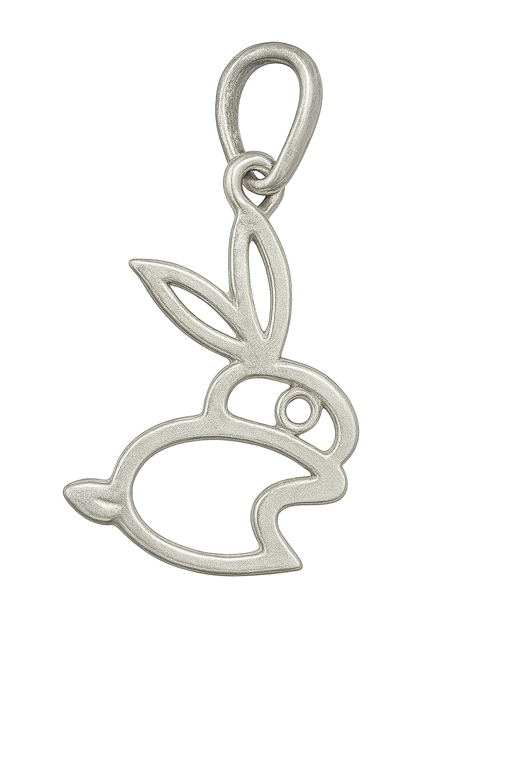 Minimalist Sterling 92.5% Silver Bunny Pendant