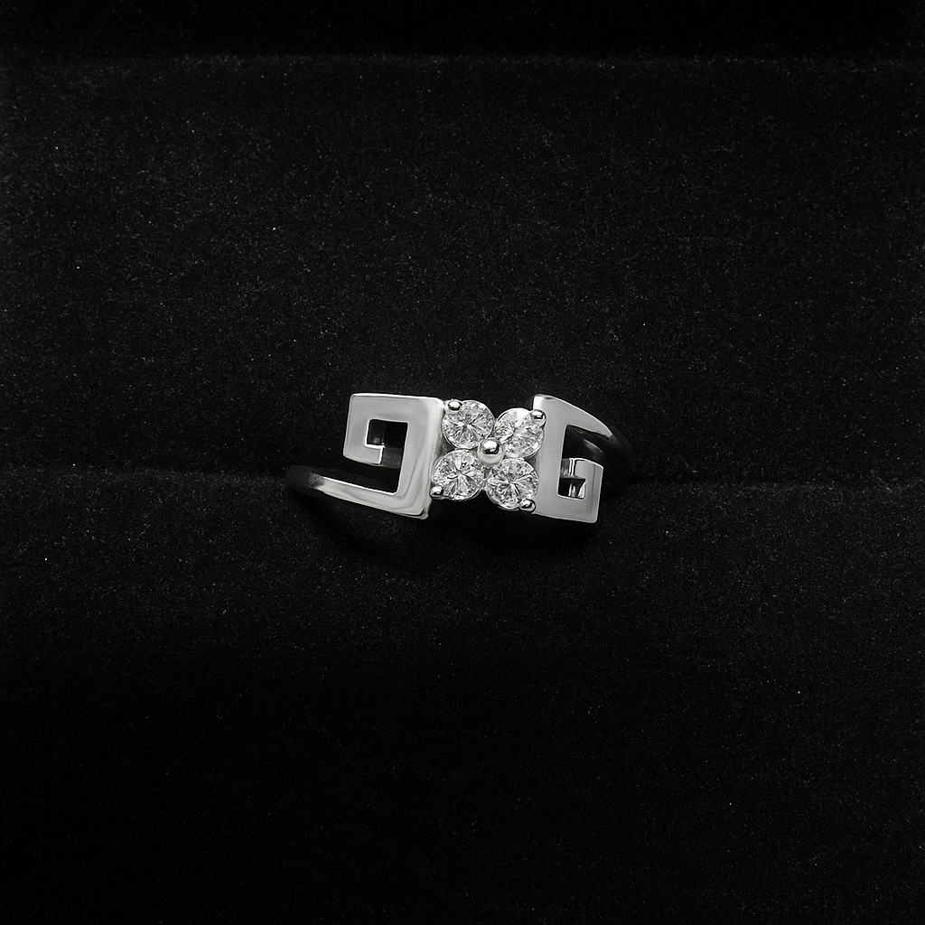GeoFlora 92.5% Sterling Silver Ring