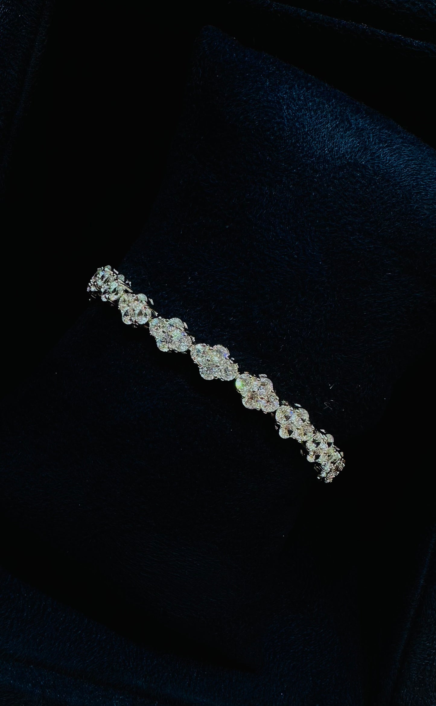 LustrePetal Cluster 92.5% silver Bracelet