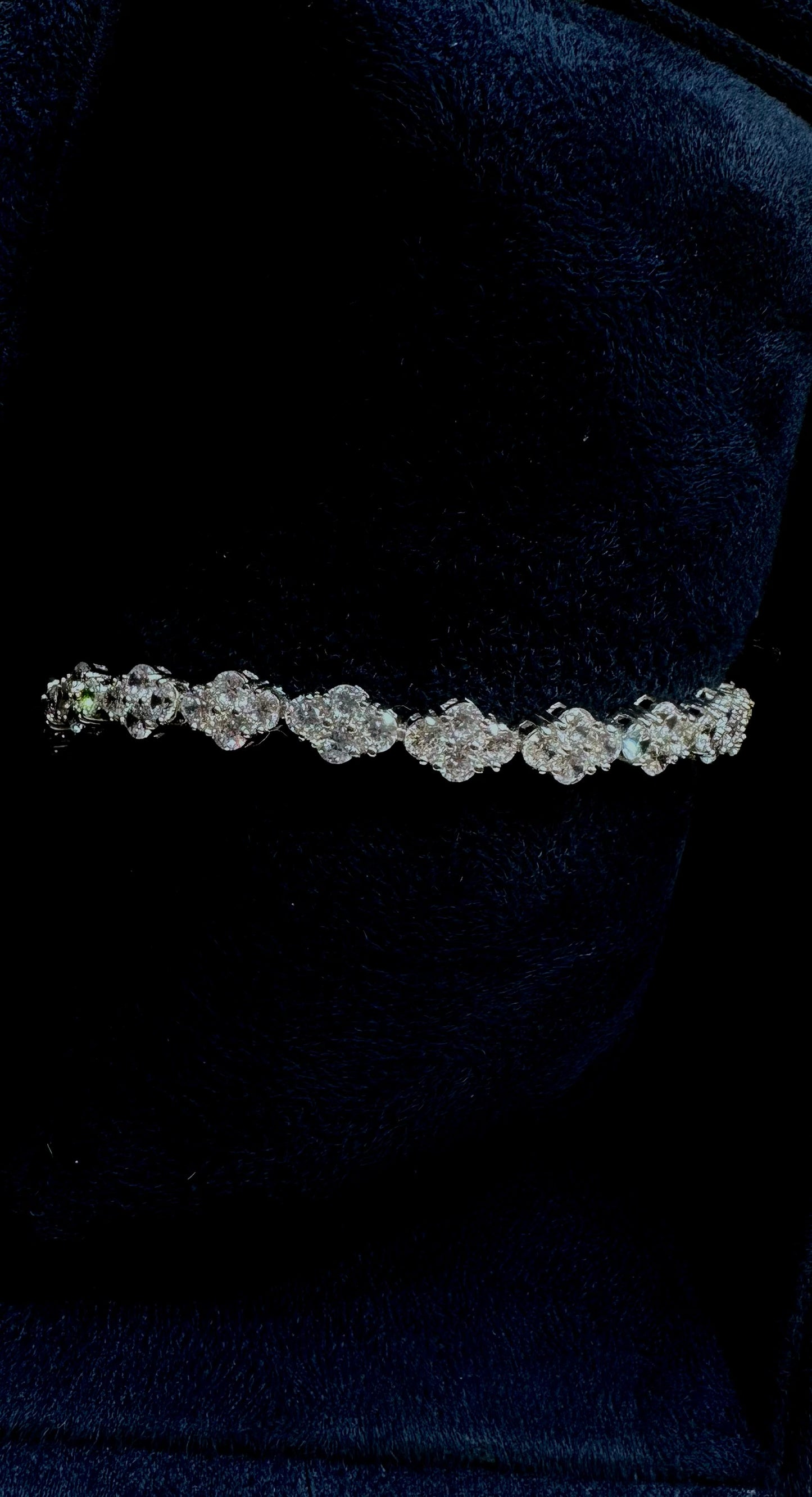LustrePetal Cluster 92.5% silver Bracelet