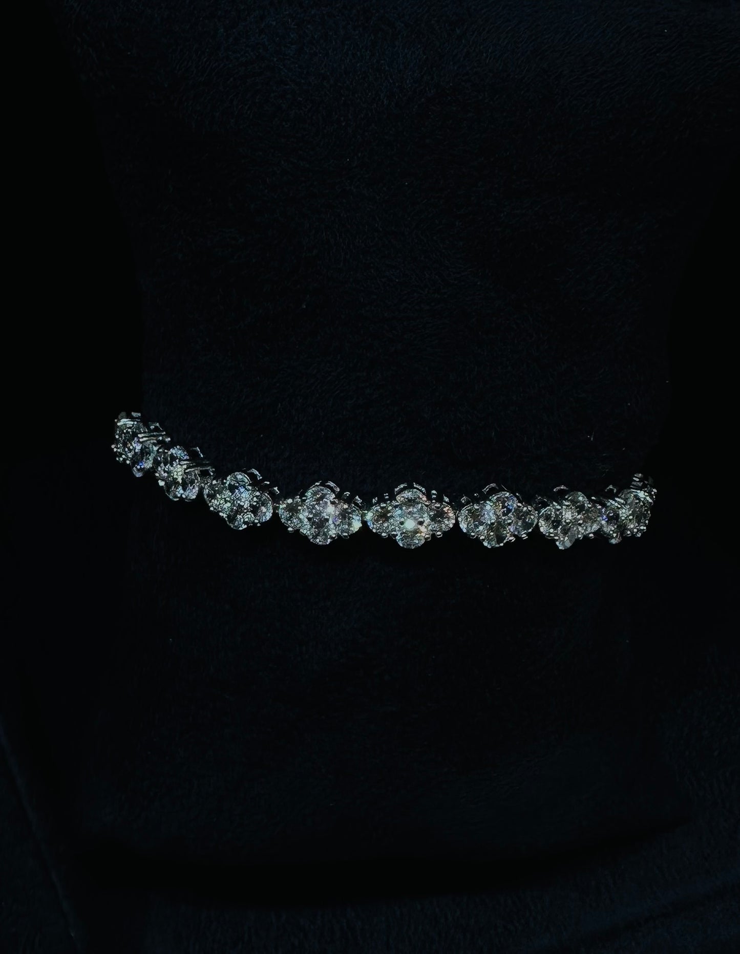 LustrePetal Cluster 92.5% silver Bracelet