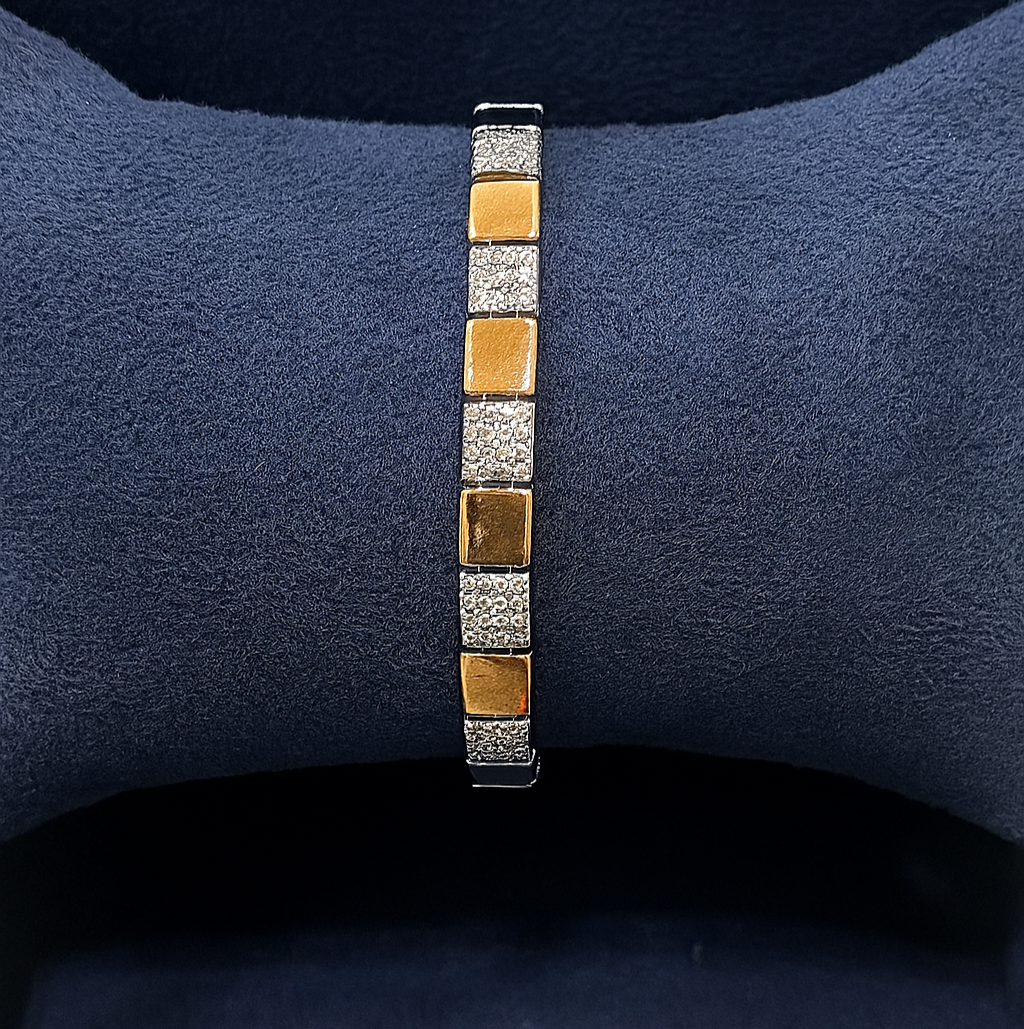92.5% Sterling Silver Luxe Grid Bracelet