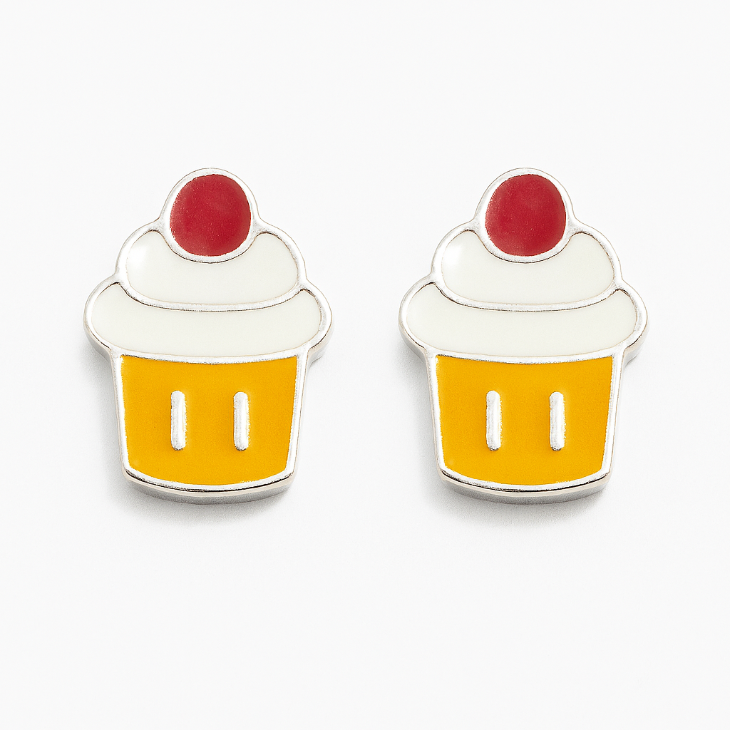 Cherry Cupcake Delight Jewellery 92.5% Silver Set