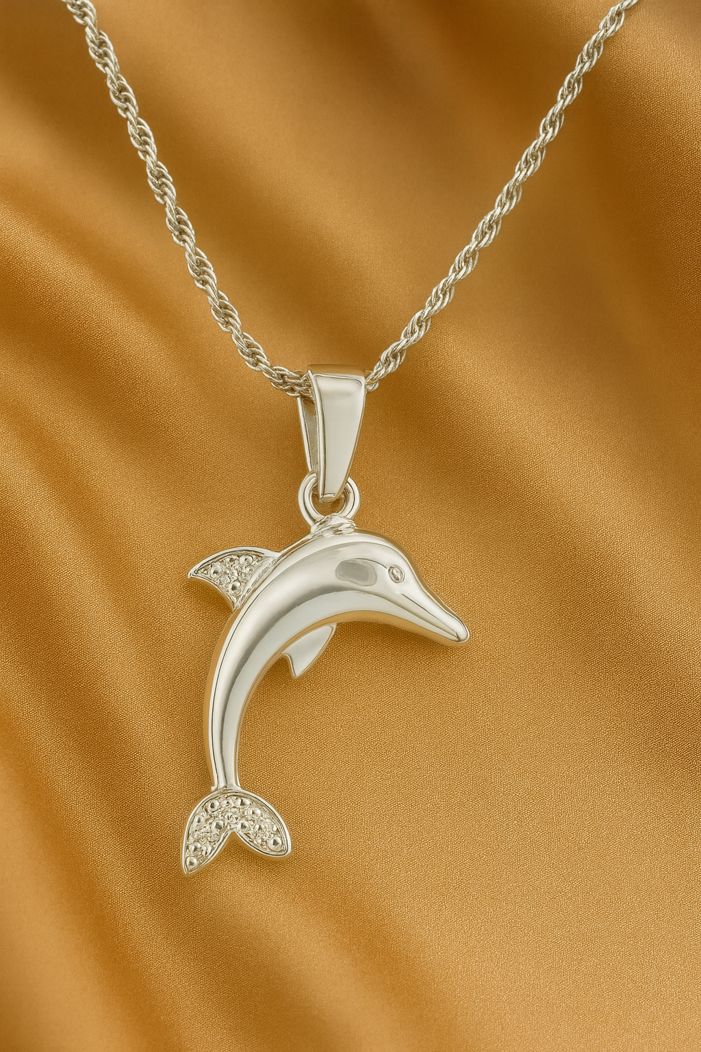 Graceful Dolphin 925 Sterling Silver Pendant
