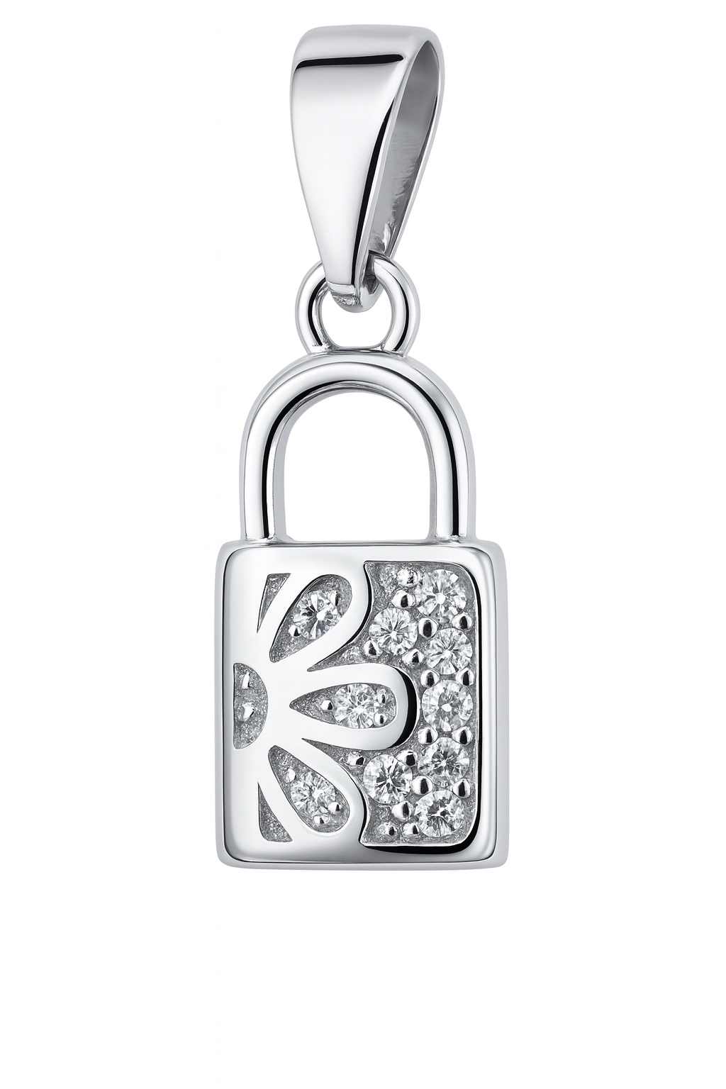 Blossom Lock Pendant in 92.5% Sterling Silver