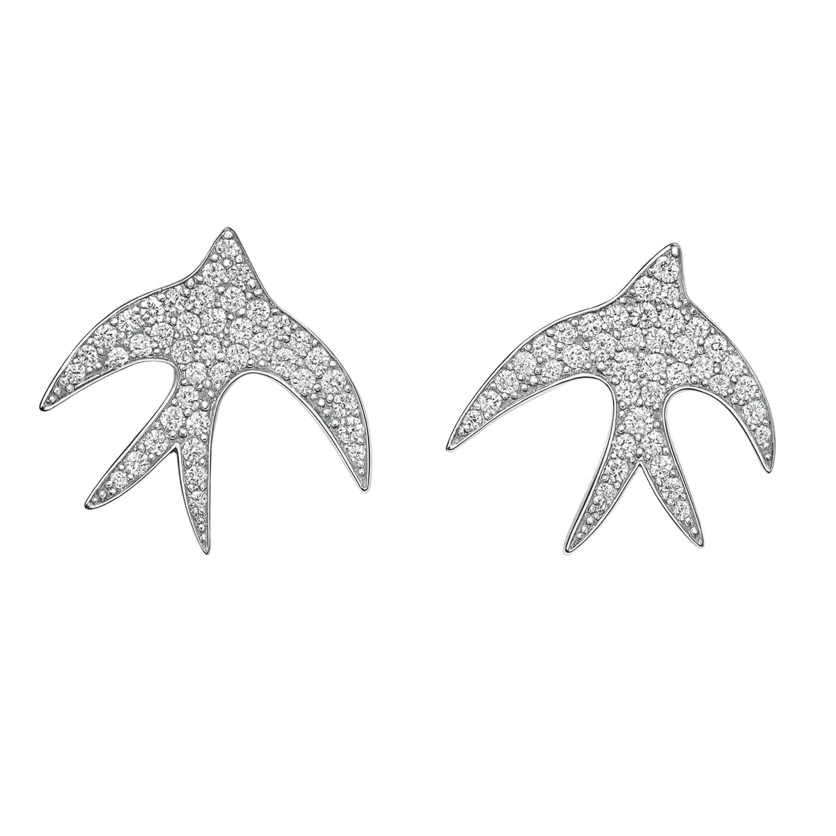 Swallow 92.5% Sterling Silver Studs Earrings