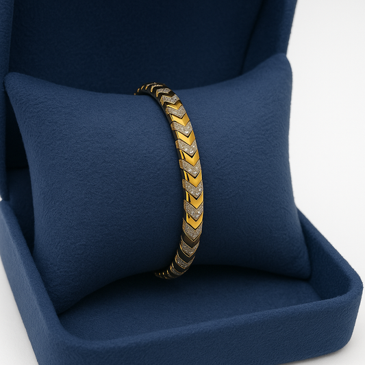 Textured Link Sterling 92.5% Silver Bracelet