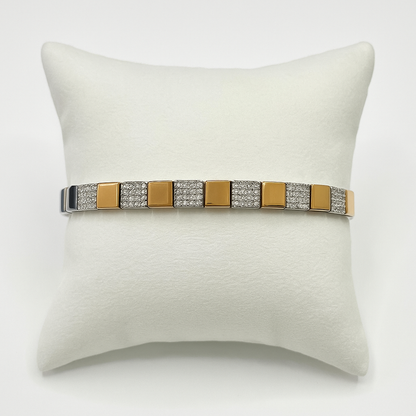92.5% Sterling Silver Luxe Grid Bracelet