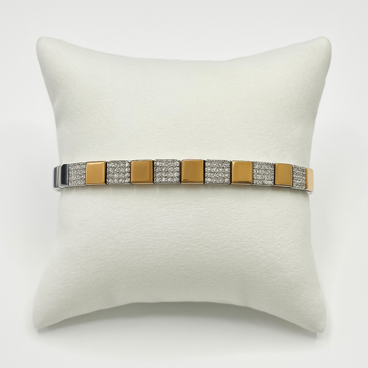 92.5% Sterling Silver Luxe Grid Bracelet