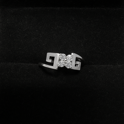 GeoFlora 92.5% Sterling Silver Ring