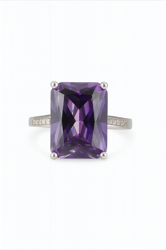 Royal Plum 92.5% Sterling Silver Ring