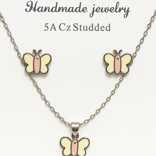 Blush Wings Butterfly Set 92.5% Silver Set