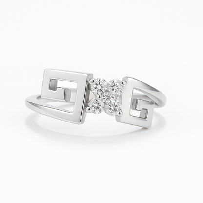 GeoFlora 92.5% Sterling Silver Ring