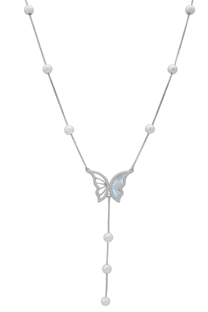 92.5% Silver Butterfly Necklace
