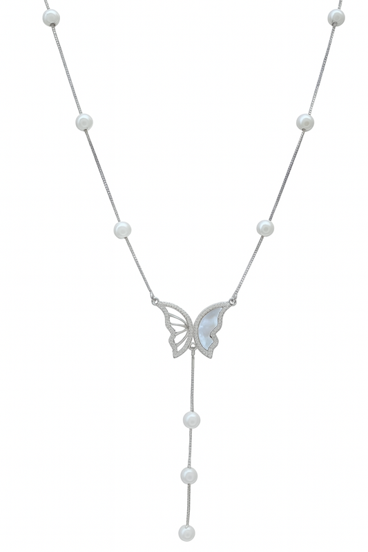 92.5% Silver Butterfly Necklace