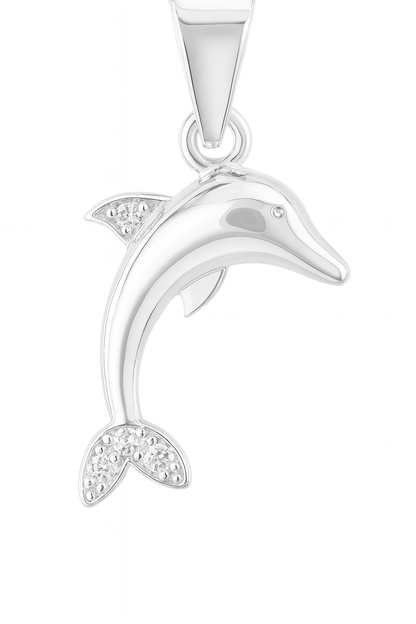 Graceful Dolphin 925 Sterling Silver Pendant