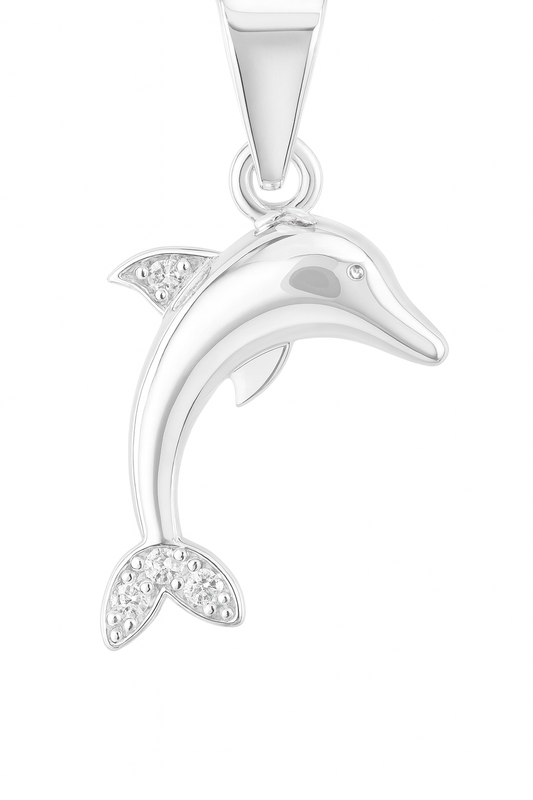 Graceful Dolphin 925 Sterling Silver Pendant