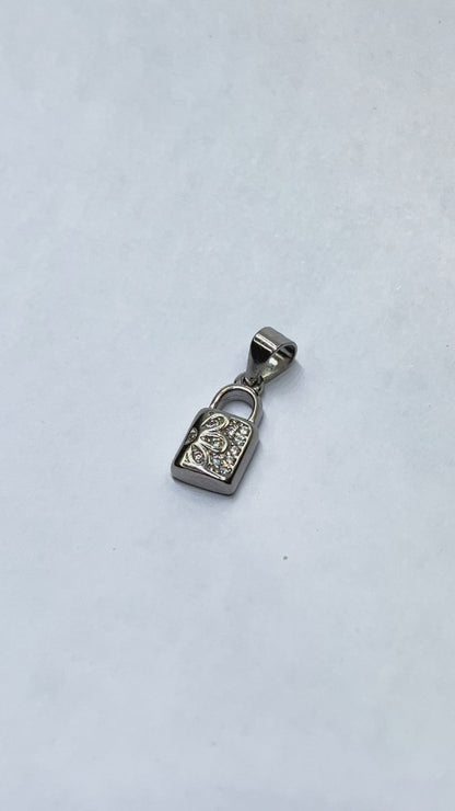Blossom Lock Pendant in 92.5% Sterling Silver